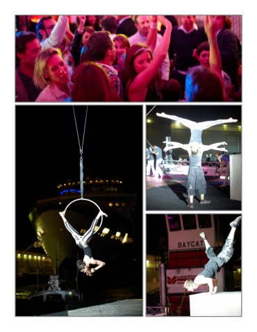 Performers included aerial acts, body contortionists, parkour and break dancers